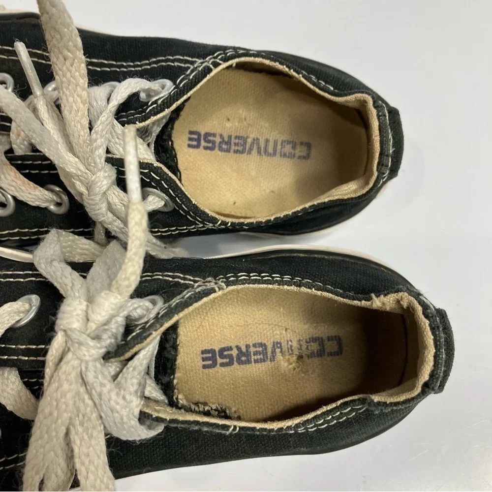 Converse sneakers black lace up low‎ top size 12